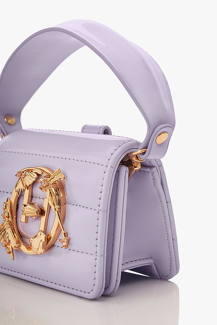 Purple Vegan Leather Handcrafted Bag by Outhouse at Pernia's Pop Up Shop