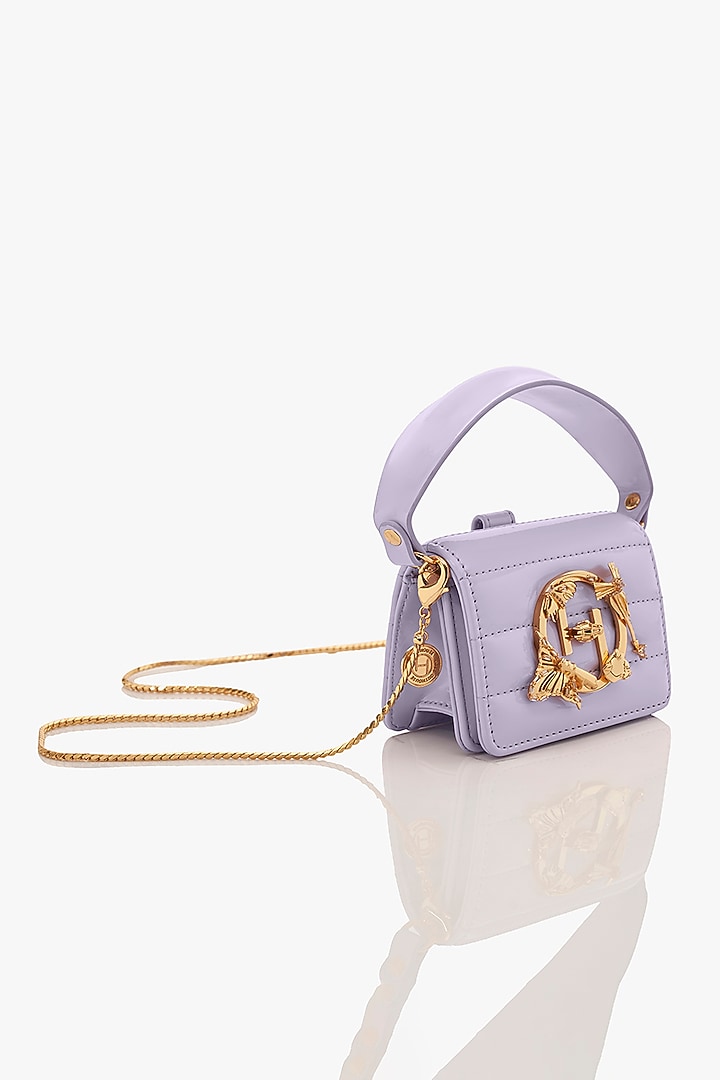 Purple Vegan Leather Handcrafted Bag by Outhouse at Pernia's Pop Up Shop