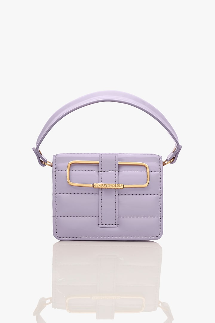 Purple Vegan Leather Handcrafted Bag by Outhouse at Pernia's Pop Up Shop