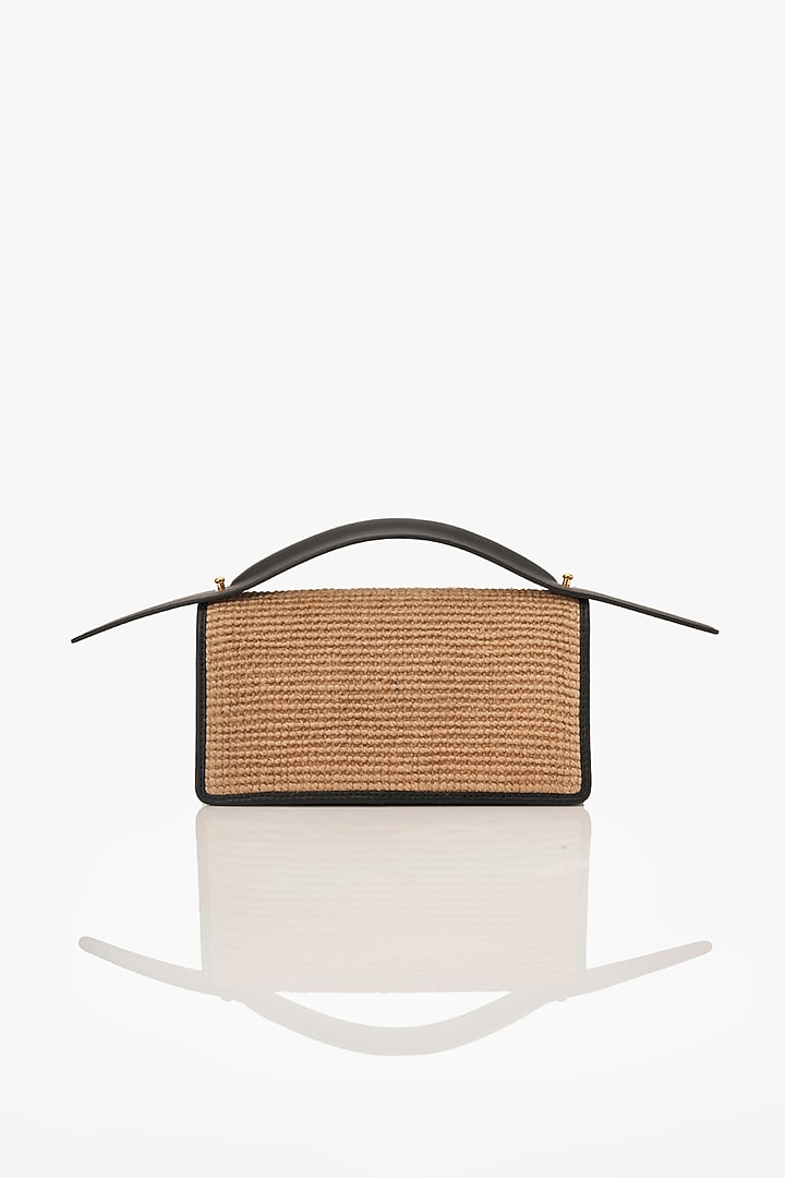 Gold Jute OH V Furby Monogram Bag by Outhouse at Pernia's Pop Up Shop