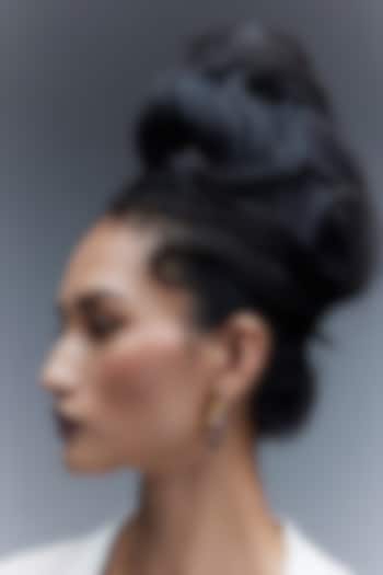 Gold Plated Shroom Motifs & Lapis Lazuli Stud Earrings by Outhouse at Pernia's Pop Up Shop