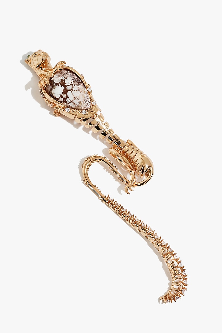 Rose Gold Plated Cubic Zirconia Brooch by Outhouse at Pernia's Pop Up Shop