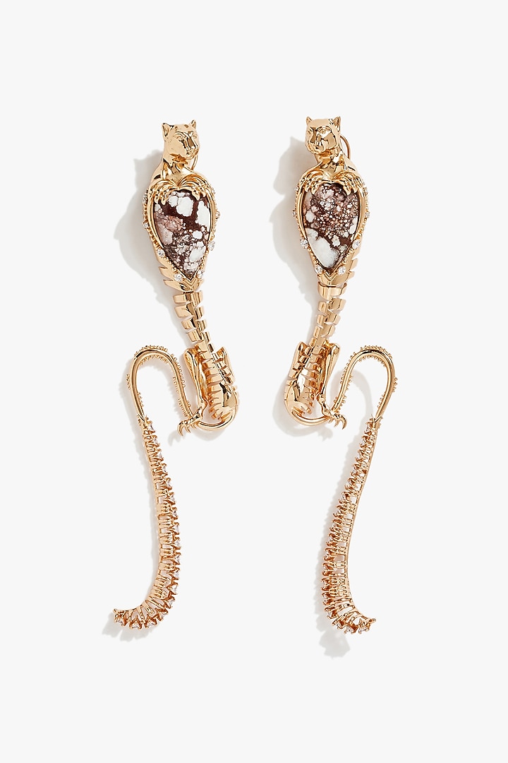 Rose Gold Plated Cubic Zirconia Statement Earrings by Outhouse at Pernia's Pop Up Shop