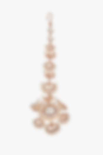 Rose Gold Plated Baroque Pearl Maangtikka by Outhouse at Pernia's Pop Up Shop