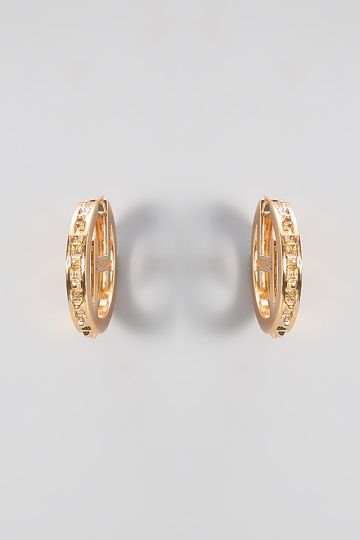Gold Plated Mini Hoop Earrings by Outhouse at Pernia's Pop Up Shop