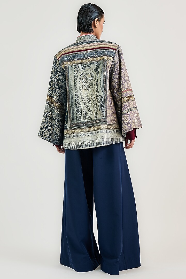 Multi-Colored Cotton Jamawar Printed Overlay by OTT by Tarun Tahiliani at Pernia's Pop Up Shop