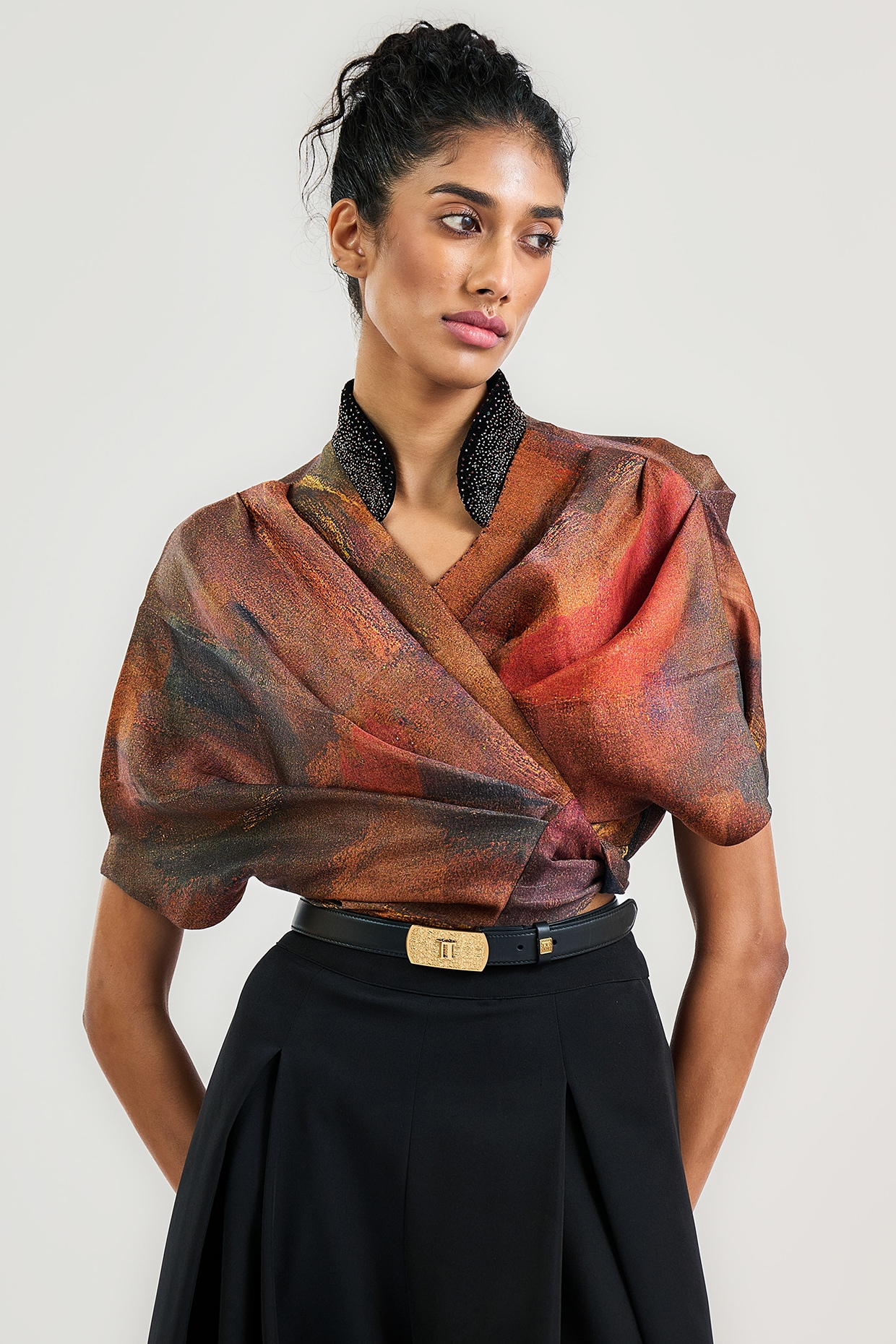 Buy Orange Satin Top for Women Online from India's Luxury