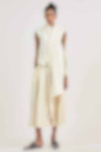 Ivory Cotton Wrap Top by OTT by Tarun Tahiliani at Pernia's Pop Up Shop