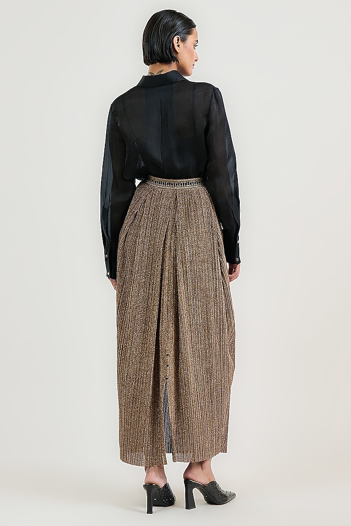 Black Sheer Silk Organza Shirt by OTT by Tarun Tahiliani at Pernia's Pop Up Shop
