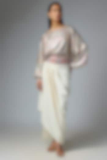 Ivory Crepe Skirt by OTT by Tarun Tahiliani at Pernia's Pop Up Shop