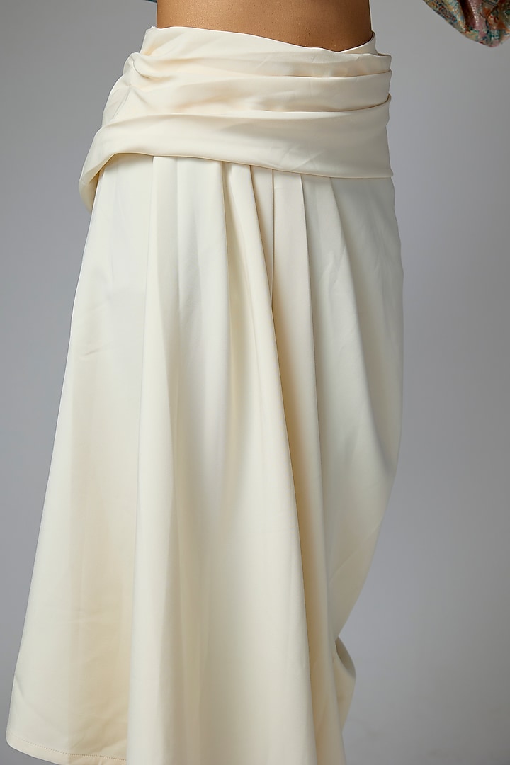 Ivory Crepe Skirt by OTT by Tarun Tahiliani at Pernia's Pop Up Shop