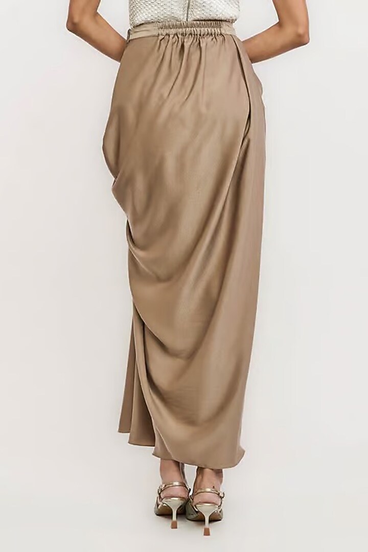 Olive Polyester Skirt by OTT by Tarun Tahiliani at Pernia's Pop Up Shop
