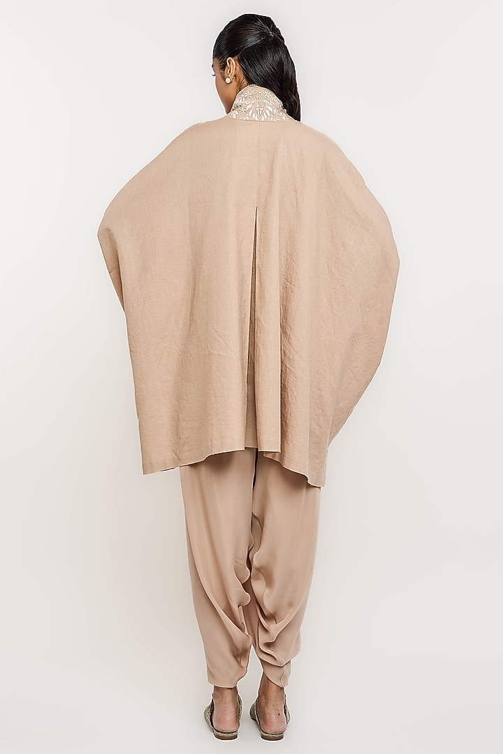 Olive Green Linen Hand Embroidered Tunic by OTT by Tarun Tahiliani at Pernia's Pop Up Shop