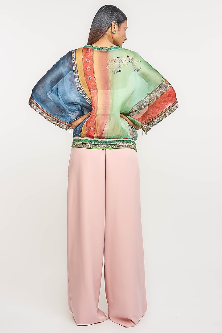 Multi-Colored Silk Satin Archival Printed Top by OTT by Tarun Tahiliani at Pernia's Pop Up Shop