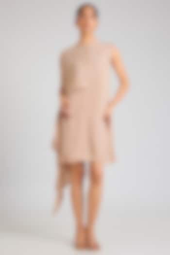 Pink Silk Georgette Asymmetric Tunic by OTT by Tarun Tahiliani at Pernia's Pop Up Shop