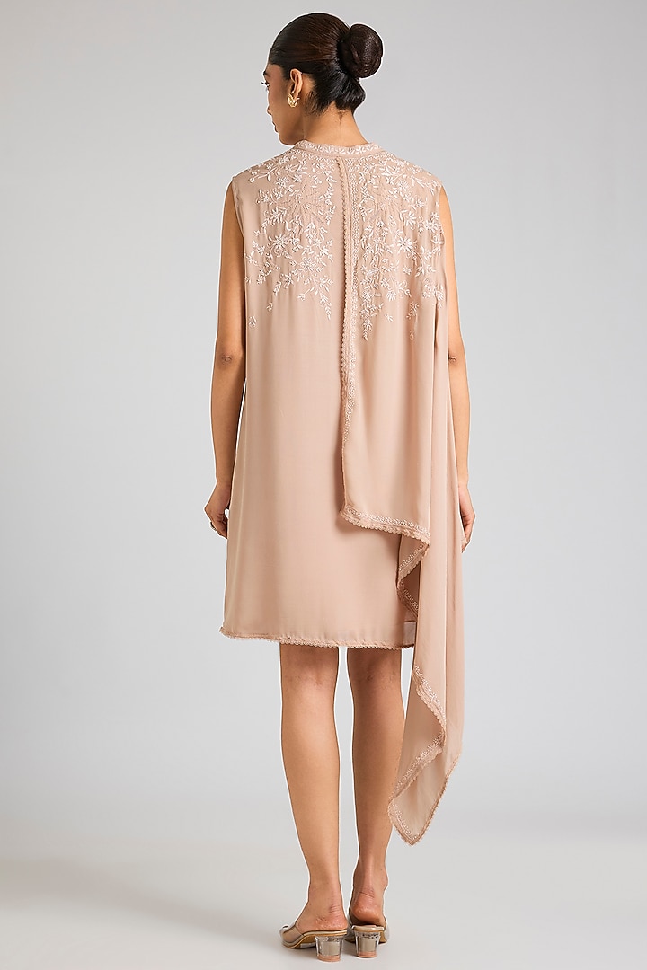 Pink Silk Georgette Asymmetric Tunic by OTT by Tarun Tahiliani at Pernia's Pop Up Shop