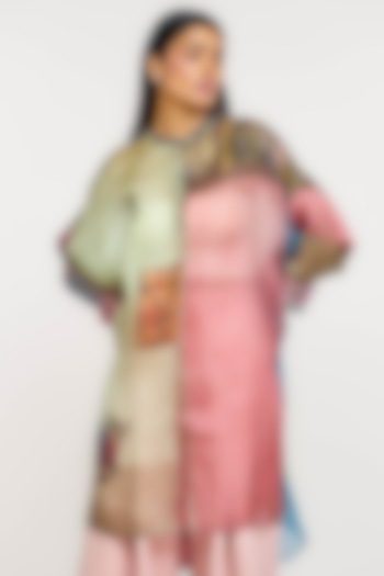 Multi-Colored Satin Organza Archival Printed Tunic by OTT by Tarun Tahiliani at Pernia's Pop Up Shop