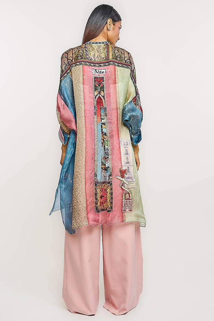 Multi-Colored Satin Organza Archival Printed Tunic by OTT by Tarun Tahiliani at Pernia's Pop Up Shop