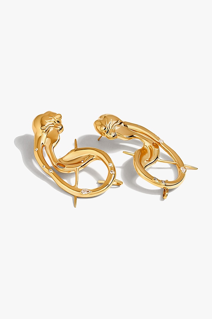 Gold Plated Brass Moulded Earcuffs by Outhouse at Pernia's Pop Up Shop