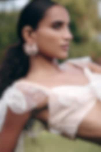 Rose Gold Plated Cubic Zirconia Stud Earrings by Outhouse at Pernia's Pop Up Shop