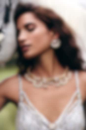 Rose Gold Plated Teardrop Pearl Choker Necklace by Outhouse at Pernia's Pop Up Shop