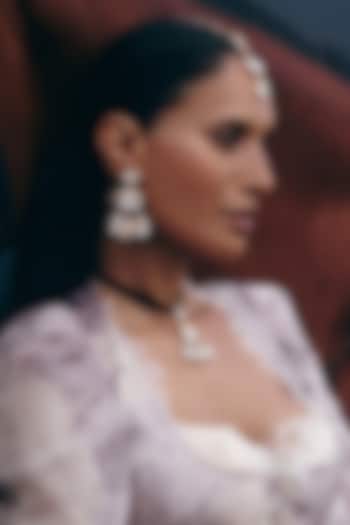 Rose Gold Plated Swarovski Stone Dangler Earrings by Outhouse at Pernia's Pop Up Shop