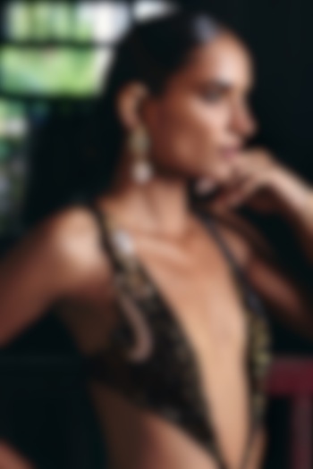 Rose Gold Plated Cubic Zirconia Brooch by Outhouse at Pernia's Pop Up Shop