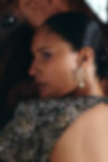 Rose Gold Plated Pearl & Cubic Zirconia Stud Earrings by Outhouse at Pernia's Pop Up Shop