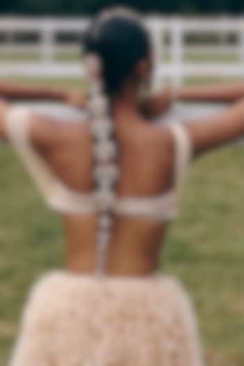 Rose Gold Plated Cubic Zirconia & Pearl Handcrafted Hair Accessory by Outhouse at Pernia's Pop Up Shop