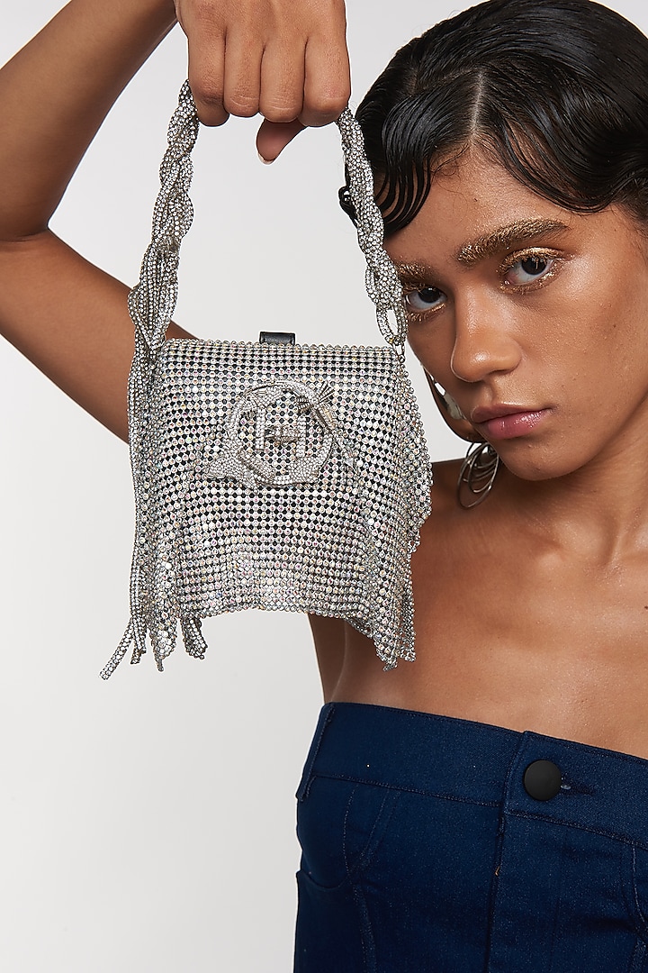 Silver Crystal Furbie Bag by Outhouse
