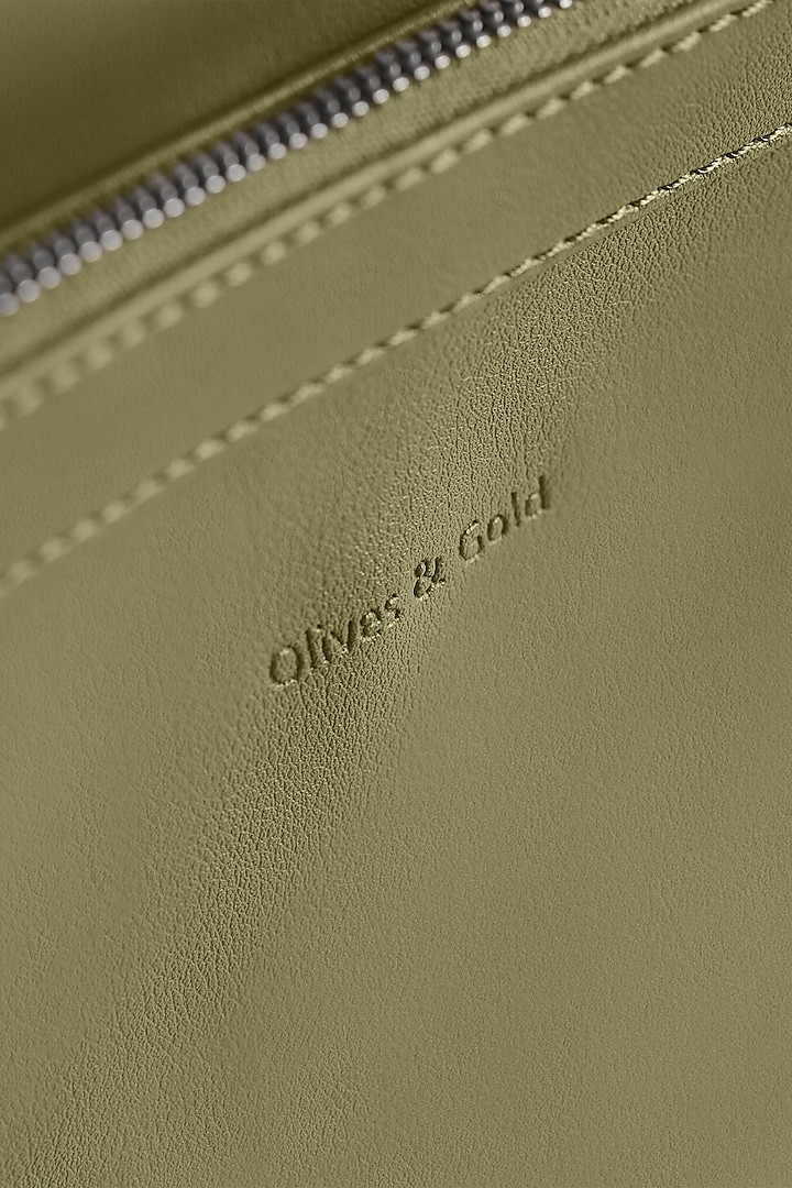 Calf Leather handbag Color Olive Green