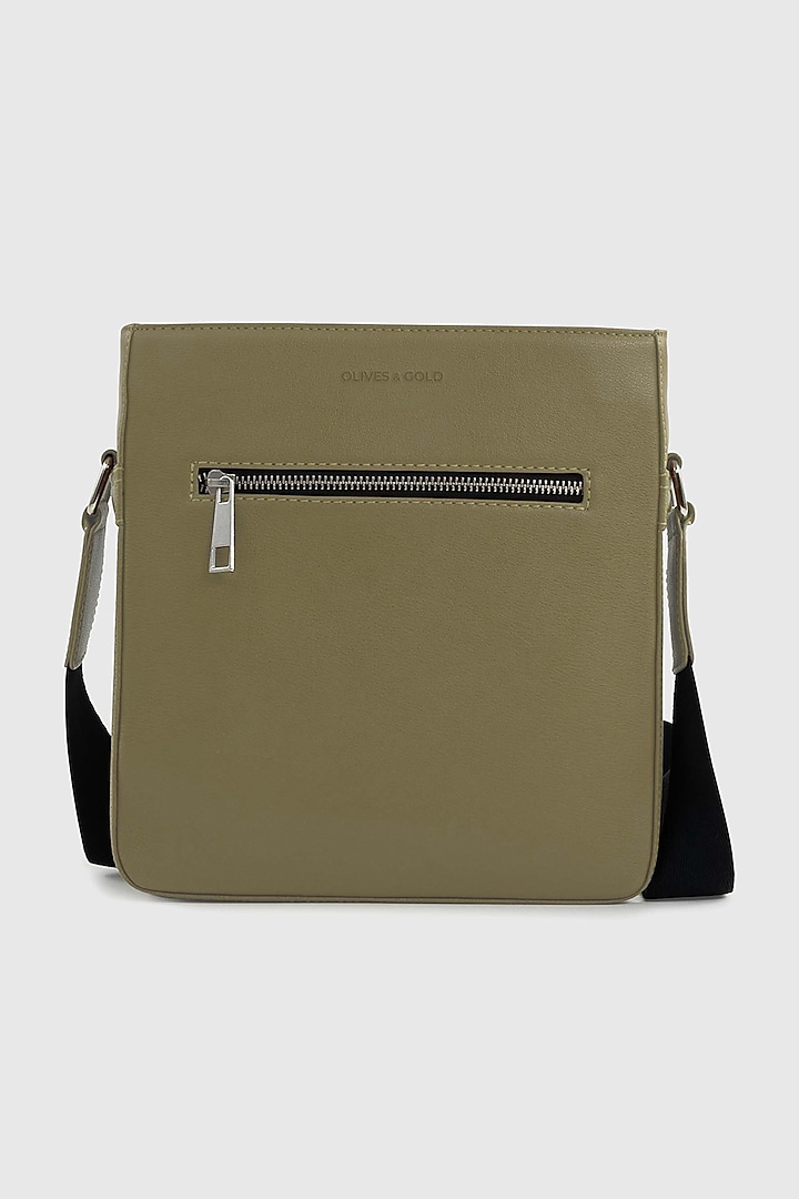 Olive Green Premium Faux Leather Crossbody Bag by OLIVES & GOLD