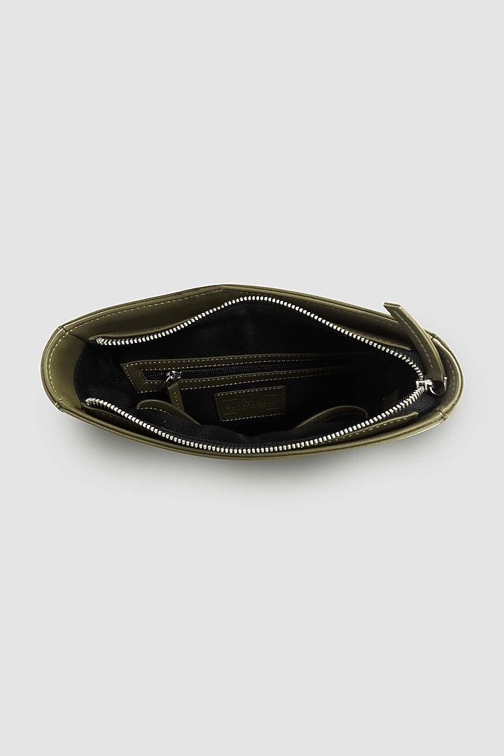 Olive Green Premium Faux Leather Crossbody Bag by OLIVES & GOLD at Pernia's Pop Up Shop