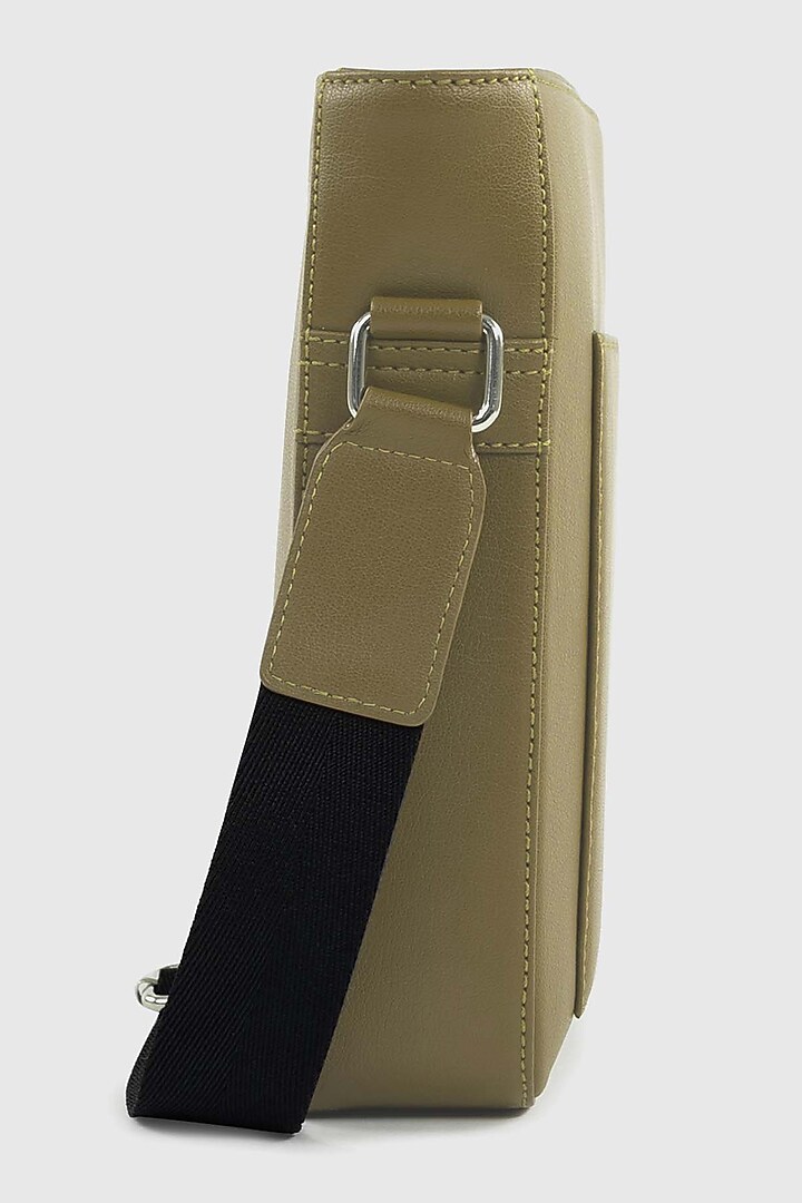 Olive Green Premium Faux Leather Crossbody Bag by OLIVES & GOLD at Pernia's Pop Up Shop