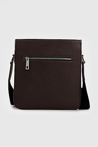 Bean Brown Premium Faux Leather Crossbody Bag by OLIVES & GOLD