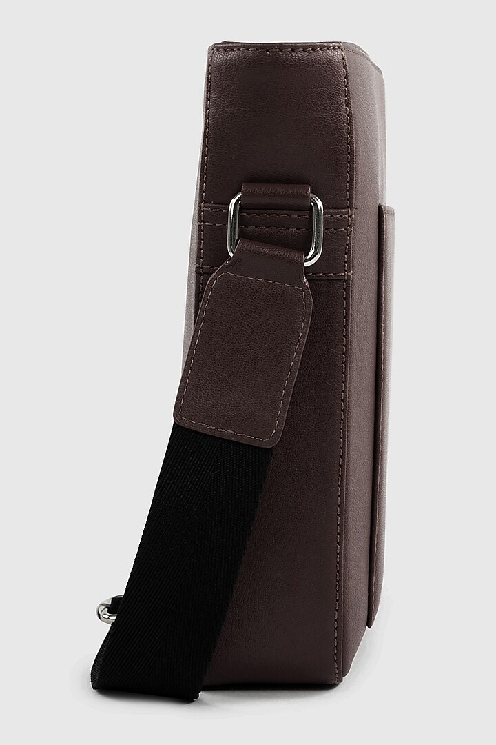 Bean Brown Premium Faux Leather Crossbody Bag by OLIVES & GOLD at Pernia's Pop Up Shop