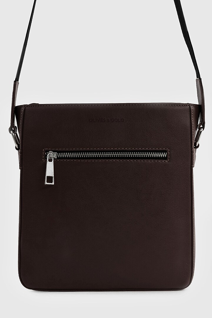 Bean Brown Premium Faux Leather Crossbody Bag by OLIVES & GOLD at Pernia's Pop Up Shop