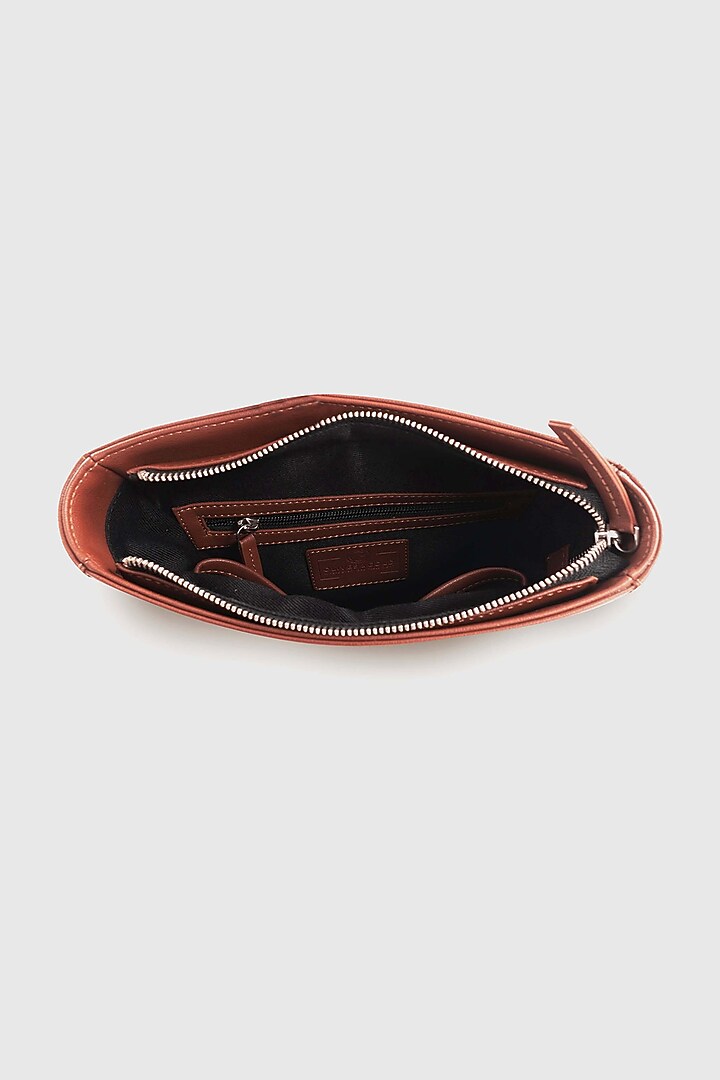 Maple Tan Premium Faux Leather Crossbody Bag by OLIVES & GOLD at Pernia's Pop Up Shop