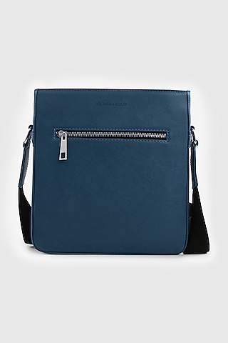 Berlin Blue Premium Faux Leather Crossbody Bag by OLIVES & GOLD