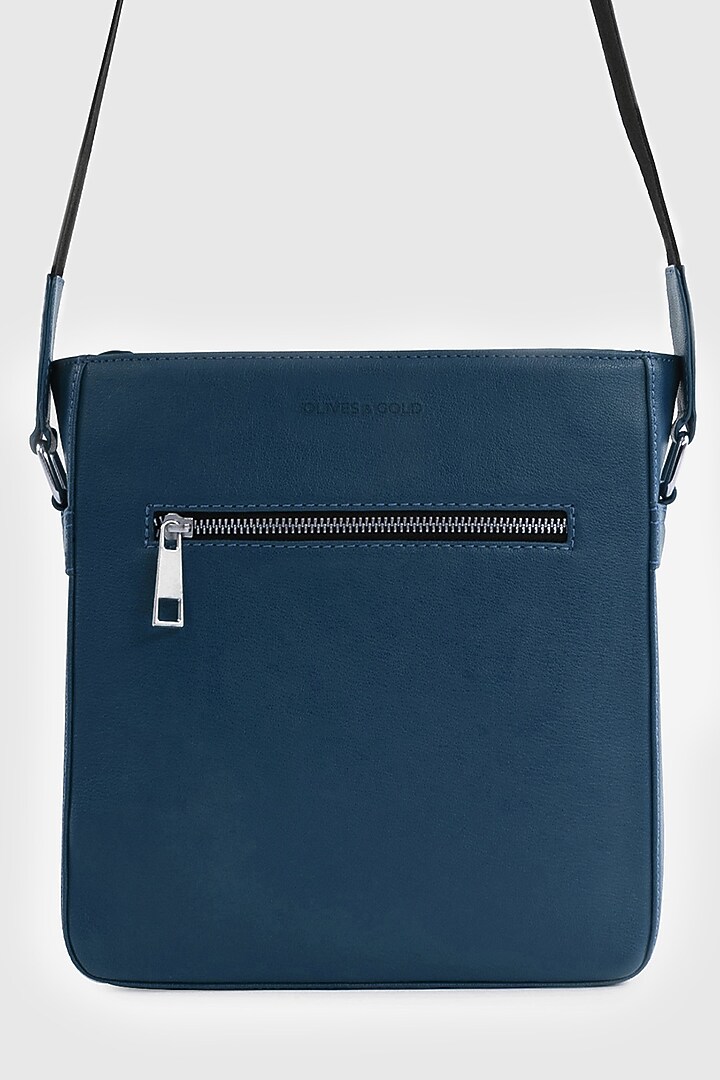 Berlin Blue Premium Faux Leather Crossbody Bag by OLIVES & GOLD at Pernia's Pop Up Shop