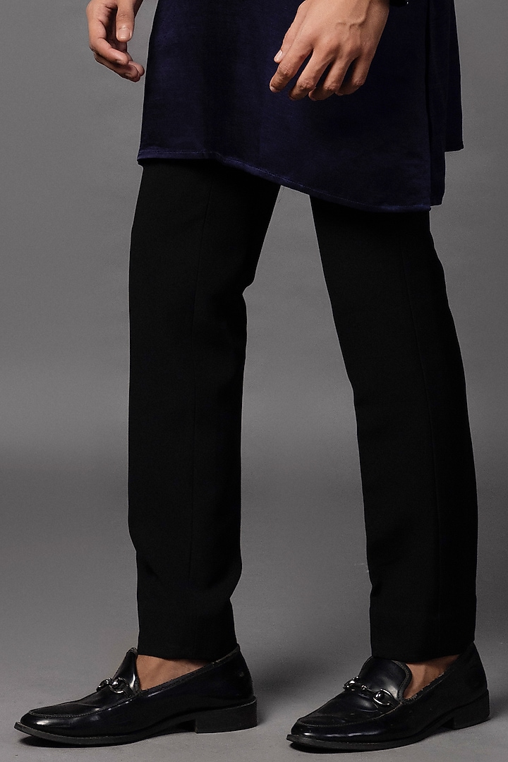 Purple Linen Satin Work Kurta Set by PAARSH at Pernia's Pop Up Shop