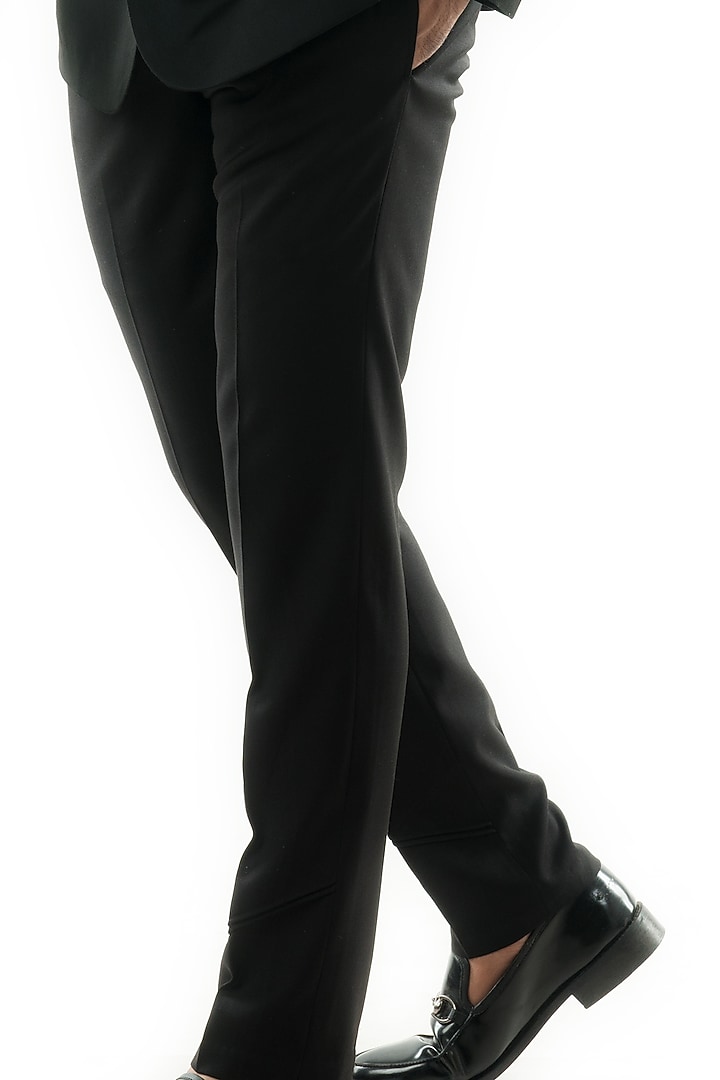 Black Terrycot Blazer Set by PAARSH at Pernia's Pop Up Shop