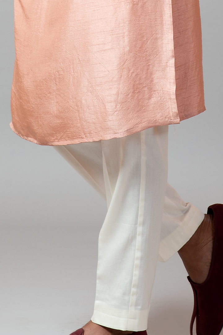 Onion Pink Embroidered Nehru Jacket With Kurta Set by PAARSH at Pernia's Pop Up Shop