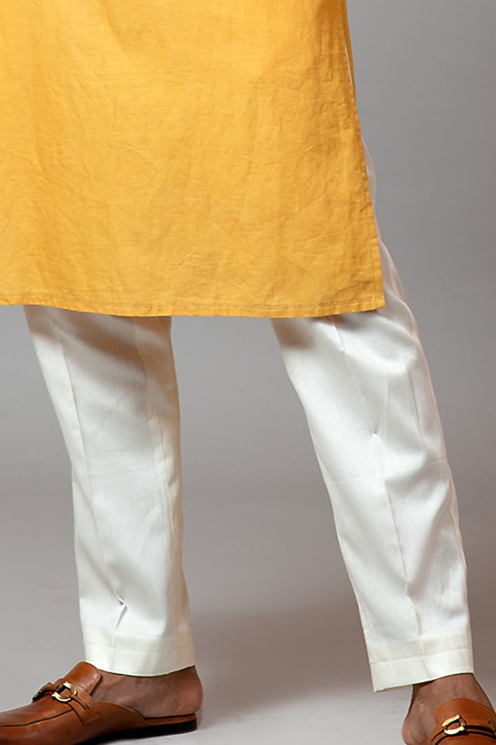 Mustard Embroidered Kurta Set by PAARSH at Pernia's Pop Up Shop