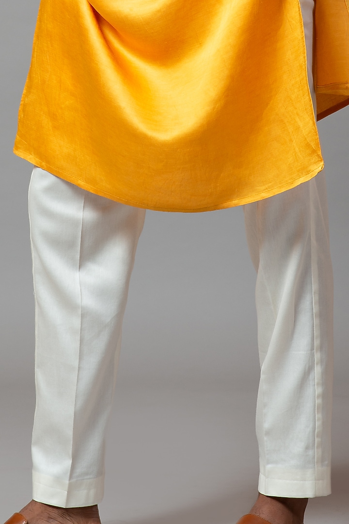 Cream & Yellow Ombre Kurta Set by PAARSH at Pernia's Pop Up Shop