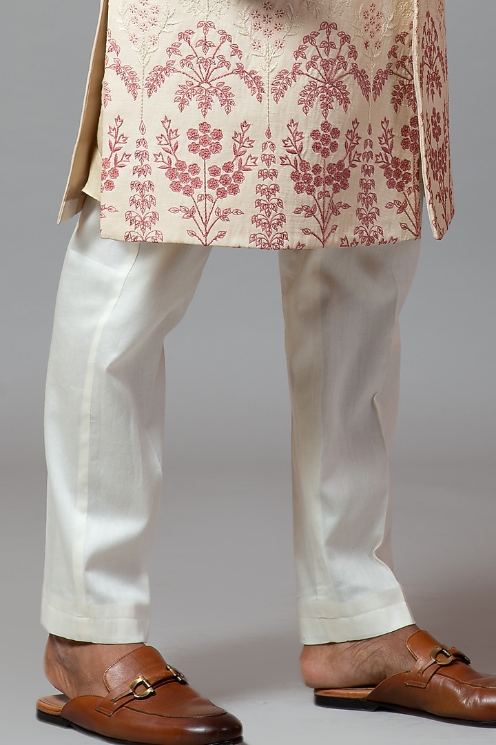 Champagne Embroidered Wedding Sherwani Set by PAARSH at Pernia's Pop Up Shop