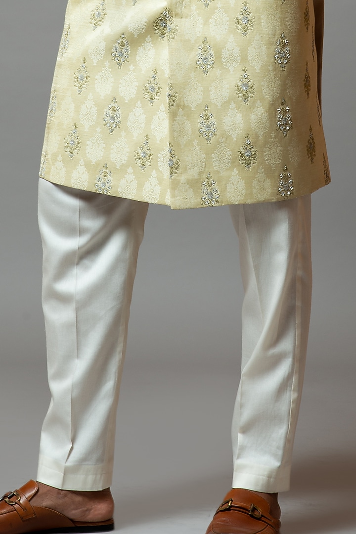 Mint Green Embroidered Wedding Sherwani Set by PAARSH at Pernia's Pop Up Shop
