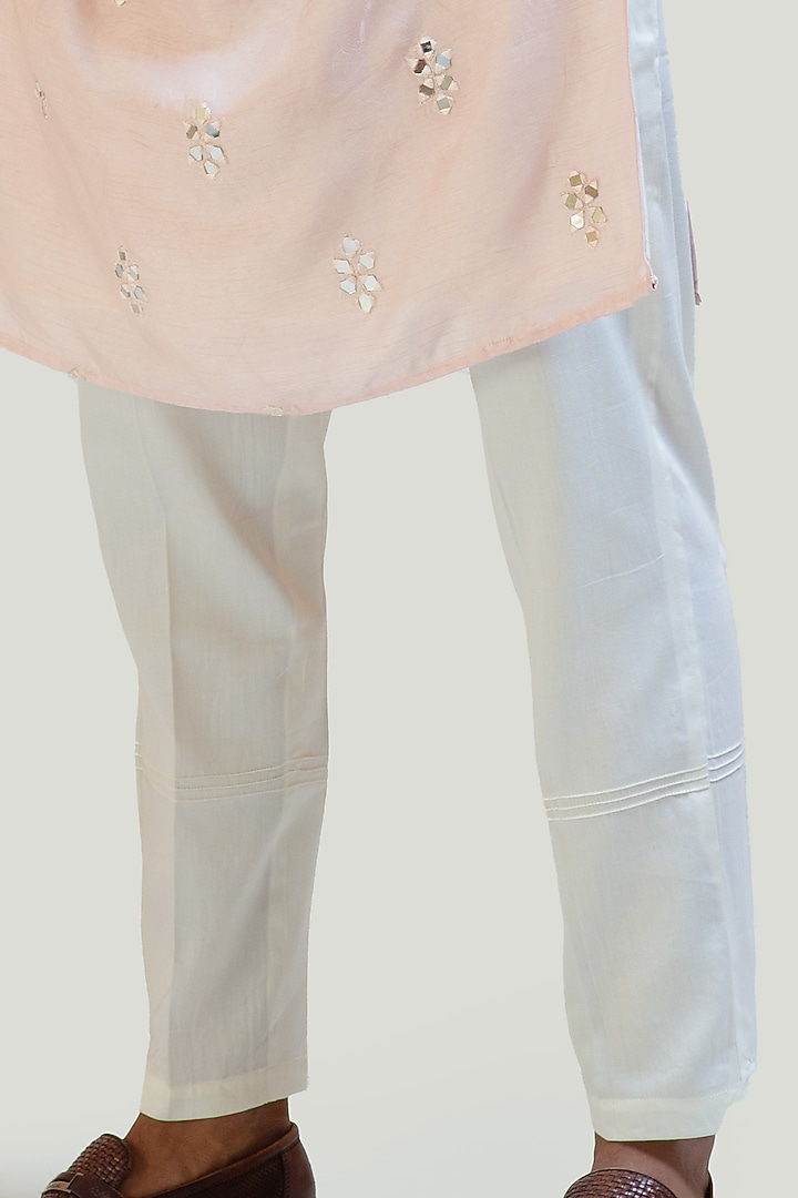 Sweet Pink Embroidered Kurta Set by PAARSH at Pernia's Pop Up Shop