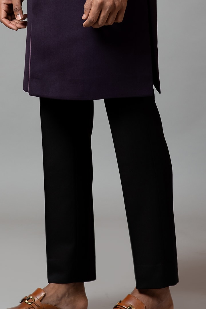 Deep Purple Embroidered Indo-Western Jacket Set by PAARSH at Pernia's Pop Up Shop