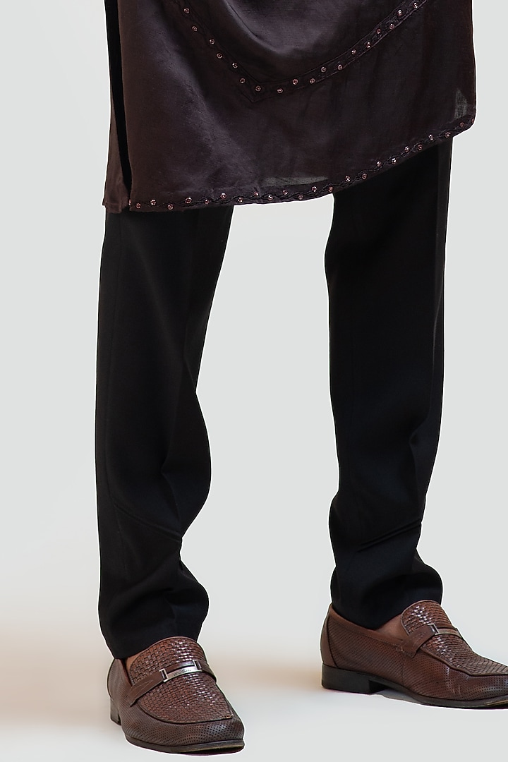 Coco Brown Kurta Set With Nehru Jacket by PAARSH at Pernia's Pop Up Shop